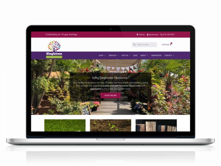 Singletons Nurseries Website Redesign